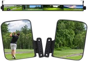 img 4 attached to 🔍 HKOO Golf Cart Mirror: Universal 4 Panel Rear View Mirror for EZGO, Club CAR, Yamaha, and Precedent Carts