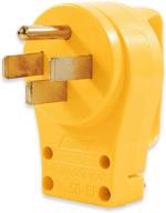 🔌 замена вилки camco powergrip (55255) - обновите вилку вашего дома на колесах до безопасного и прочного шнура powergrip 50 ампер - желтый логотип