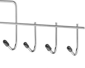 img 1 attached to 🧷 Whitmor Chrome/Black 10-Hook Accessory Hanger