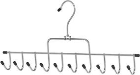 img 4 attached to 🧷 Whitmor Chrome/Black 10-Hook Accessory Hanger