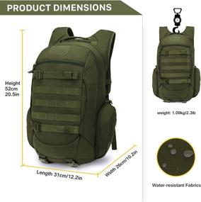 img 3 attached to Mardingtop Tactical Backpacks Daypacks Traveling Outdoor Recreation and Camping & Hiking