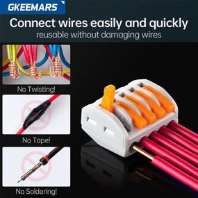 img 3 attached to 🔸 GKEEMARS 141Pcs Lever Wire Nut Connectors: Compact Splicing Conductor for Various Wire Types 28-12 AWG - Orange