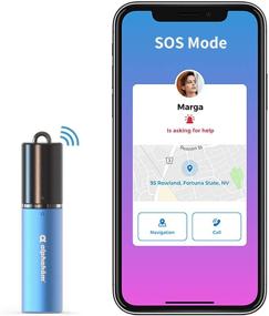 img 4 attached to 📱 Alphahom Care Go Персональная сигнализация, интеллектуальная персональная система безопасности, аварийное оповещение одному-многим с мгновенным отображением местоположения по GPS через приложение, идеально для женщин, детей и пожилых людей (Синий)