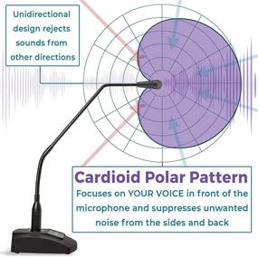 img 2 attached to 🎙️ WordSentry Pro Gooseneck 3.5 mm Conference Uni-Directional Cardioid Mic with Anti-Slip Base and Adjustable Heavy Duty Metal Design