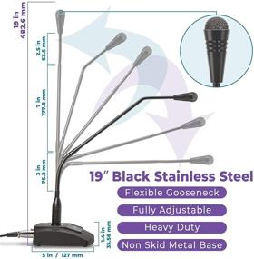 img 3 attached to 🎙️ WordSentry Pro Gooseneck 3.5 mm Conference Uni-Directional Cardioid Mic with Anti-Slip Base and Adjustable Heavy Duty Metal Design