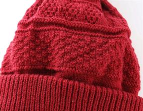 img 2 attached to Womens Winter Hat: Crochet Knit Beanie Cap with Pom for Girls by Home Prefer