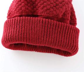 img 1 attached to Womens Winter Hat: Crochet Knit Beanie Cap with Pom for Girls by Home Prefer