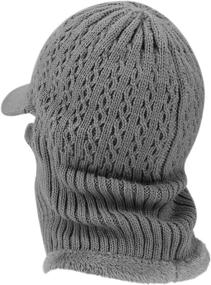 img 2 attached to 🧣 Universal Size Winter Knitted Balaclava Beanie Hat - Warm Cycling Ski Mask by TAGVO