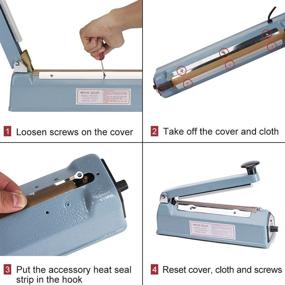 img 3 attached to 🔥 Enhance Your Sealing Efficiency with Metronic 8 inch Heat Seal Closer Impulse Sealer Accessories: 2PC Thermal Fuse + 2PC Fever Cloth