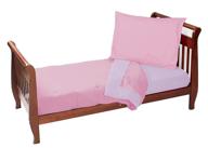 adorable baby doll bedding reversible toddler bedding set in pink/laven: perfect for cozy sleep-time! logo