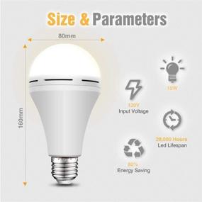 img 2 attached to Rechargeable Emergency Light Bulb: Powerful Battery-Powered Lighting Solution