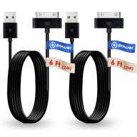 🔌 t power 2-pack 6.6 ft long cable for samsung galaxy tab note 7.0 7.7 8.9 10.1 - replacement spare power cord charging sync data cable logo