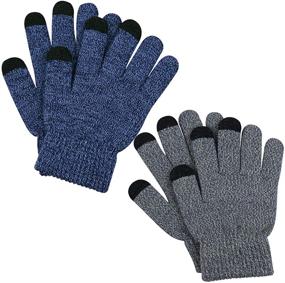 img 4 attached to 🧤 Ultimate Winter Essential: Kids Touchscreen Gloves 2 Pair for Boys & Girls