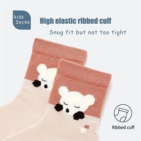 img 2 attached to 🧦 Boys Cotton Crew Socks: 6 Pairs of Seamless Dress Socks with Cartoon Designs - Ideal for Kids