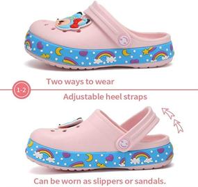 img 2 attached to 👧 High-Quality Kids Clogs: Comfortable and Lightweight Slippers for Boys and Girls - Perfect for Summer Fun!