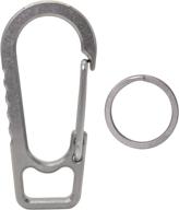 🔑 titanium heavy duty carabiner keychain with quick release hooks - premium edc keychain set for men and women by ppfish логотип