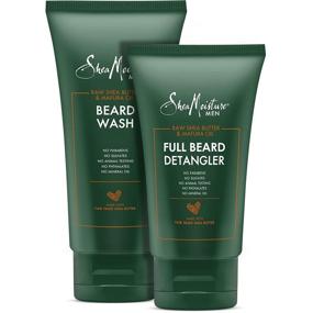 img 4 attached to 🎁 Shea Moisture Maracuja Oil & Shea Butter Beard Wash and Detangler Set - Deep Clean & Refresh, 6 Ounce Beard Wash and Full Beard Detangler to Soften Hair and Ease Out Knots - Holiday Gift Set for Men, 4 Oz