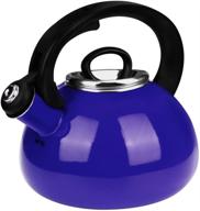 🫖 cobalt blue ceramic tea kettle for stovetop - 2.3 quart, audible whistling, anti-rust, enameled interior - ideal whistling tea kettles for kitchen логотип