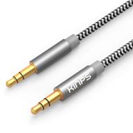 🎧 kinps aux cable 3.5mm male to male, stereo jack cord for phones, headphones, speakers, tablets, pcs, mp3 players and more (4ft/1.2m, gray) logo