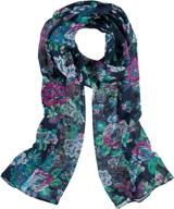 fashionable womens accessories first vintage floral polyester oversized scarf wrap - a stylish wardrobe essential logo