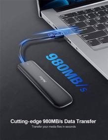 img 3 attached to 💾 Netac Portable SSD External Drive - 250GB, Type C, Up to 980MB/s, NVME SSD PCIE, USB 3.2 Gen2 10Gbps External Solid State Drive