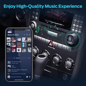 img 3 attached to 🚘 Optimized Bluetooth Receiver for Car, Esky BT09 Bluetooth 5.1 Hands-Free Car Kits/Bluetooth Aux Car Audio Adapter with Dual 2.4A 20W USB Port Car Charger, Wireless Car Kits Audio Stereo