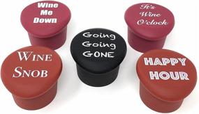 img 4 attached to 5 Wine Stoppers - Creative Silicone Corks for Personalized Wine Gifts, Perfectly Seal & Preserve Your Favorite Bottles with a Touch of Humor! Ideal Wedding Favors