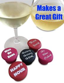 img 2 attached to 5 Wine Stoppers - Creative Silicone Corks for Personalized Wine Gifts, Perfectly Seal & Preserve Your Favorite Bottles with a Touch of Humor! Ideal Wedding Favors