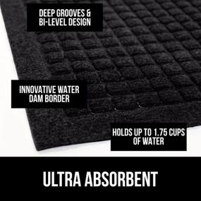 img 3 attached to Gorilla Grip All-Weather Doormat - Durable, Fast-Drying, Absorbs 1.7 Cups of Water - Stain & Fade Resistant - Captures Dirt - Indoor/Outdoor Mat - Boot Scraper - 29x17 - Black