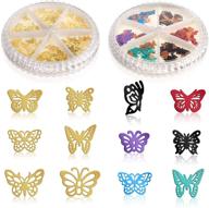 🦋 400-piece butterfly resin fillers set: 12 styles of alloy epoxy resin supplies for diy jewelry resin making projects - multi-colors logo