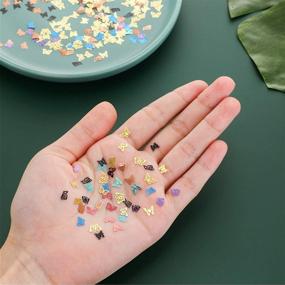 img 2 attached to 🦋 400-Piece Butterfly Resin Fillers Set: 12 Styles of Alloy Epoxy Resin Supplies for DIY Jewelry Resin Making Projects - Multi-Colors