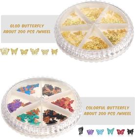 img 3 attached to 🦋 400-Piece Butterfly Resin Fillers Set: 12 Styles of Alloy Epoxy Resin Supplies for DIY Jewelry Resin Making Projects - Multi-Colors