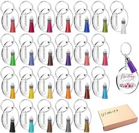 img 4 attached to Ulimitx Acrylic Transparent Keychain Pendants: Stylish and Durable Accessories for Every Style