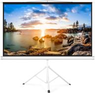 🎥 perlesmith 100 inch 4k ultra hd projector screen with stand: portable indoor outdoor movie widescreen for home theater, gaming, office - foldable tripod retractable screen logo
