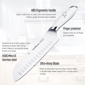 img 2 attached to Godmorn Santoku Измельчитель из нержавеющей стали Ergonomic