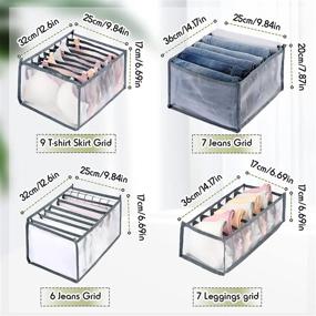 img 3 attached to Wardrobe Organizer Compartment Washable Foldable