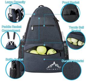 img 2 attached to 🎾 Himal Outdoors Tennis Backpack: Versatile Tennis Bag for 2 Rackets and Essential Gear