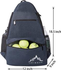 img 3 attached to 🎾 Himal Outdoors Tennis Backpack: Versatile Tennis Bag for 2 Rackets and Essential Gear