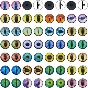 img 4 attached to 👀 Enhance Your Amigurumi Toys: 20 Pairs of Sew On Glass Eyes for Plush Dragons, Lizards, and Frogs