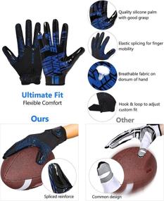 img 3 attached to Top-rated NICEWIN Football Gloves: Premium Receiver Gloves for Men and Women