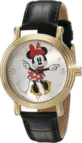 img 4 attached to 🔍 Часы Minnie Mouse W001879 Disney для женщин с кварцевым аналоговым циферблатом черного цвета - улучшенный SEO