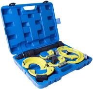 🔧 macpherson interchangeable fork strut coil extractor tool set with safety guard and carrying case - amerbm spring compressor tool logo