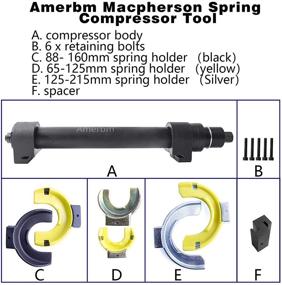 img 2 attached to 🔧 Macpherson Interchangeable Fork Strut Coil Extractor Tool Set with Safety Guard and Carrying Case - Amerbm Spring Compressor Tool