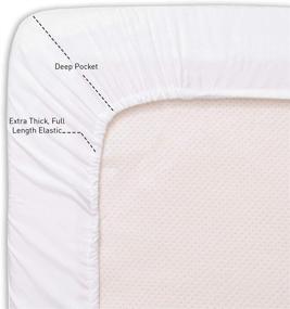 img 2 attached to 🛏️ Premium True Linen 500 Thread Count Egyptian Cotton King Size Sheet Set - 22" Deep Pocket Fitted Sheet - 4 Piece (White Solid-King 22" Deep Pocket Sheets)