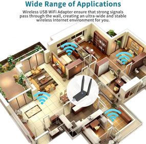 img 1 attached to 📶 1300Mbps USB 3.0 WiFi Adapter for PC with 5dBi Dual Band High Gain Antenna – Compatible with Windows 10//8/7/XP/Vista, Linux, Mac OS 10.9-10.15