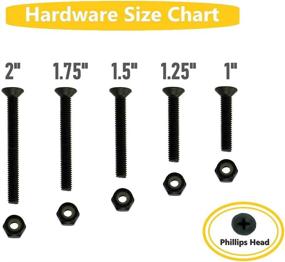 img 2 attached to Black VJ Longboard Skateboard Riser Pads with Hardware Screws 🛹 - 6mm, 12mm, 14mm Thickness Options (1.25, 1.5, 1.75, 2 inch)