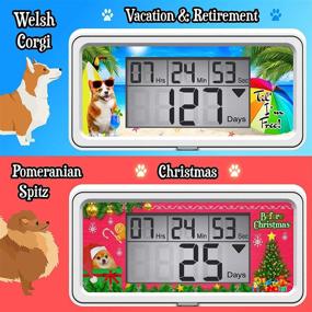 img 2 attached to 🕒 VERISS Digital 9999 Days Countdown Clock Timer with Backlight - Countdown Your Retirement, Wedding, Christmas, Vacation & All Calendar Events - Dog Collection (White - 8 Frames)