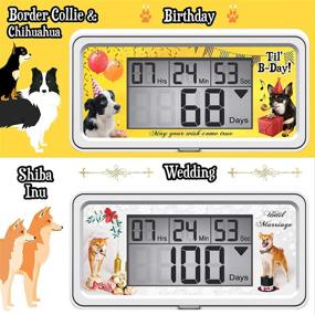 img 1 attached to 🕒 VERISS Digital 9999 Days Countdown Clock Timer with Backlight - Countdown Your Retirement, Wedding, Christmas, Vacation & All Calendar Events - Dog Collection (White - 8 Frames)