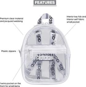img 3 attached to 🎒 Adidas 5150792 Clear Mini Backpack: Sleek and Stylish Storage Solution