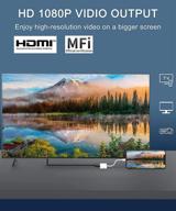 📱адаптер apple mfi certified lightning к hdmi digital av для iphone ipad - конвертер экрана синхронизации hdmi 1080p с портом зарядки - поддержка всех версий ios - идеально подходит для hdtv, проектора, монитора. логотип